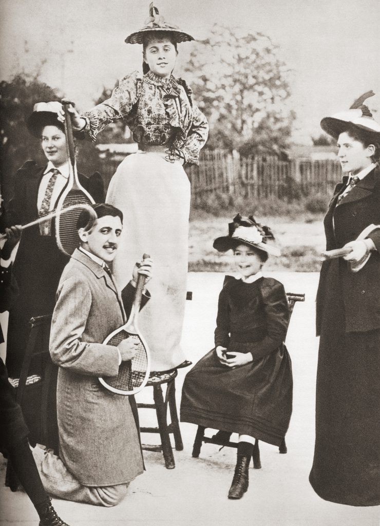 Marcel Proust Joking with Tennis Racket / Photo, c.1900